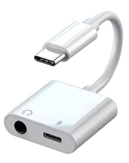 Type-C to 3.5mm Audio & Type-C Charging Adapter | 2-in-1 OTG Converter GL054-1
