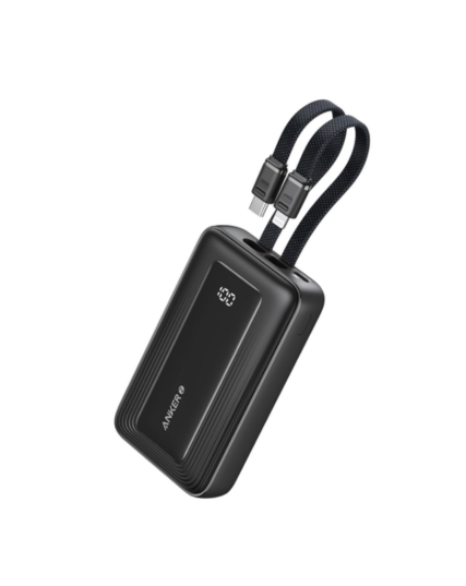 Anker Zolo 10,000 mAh Power Bank Built-In Dual USB-C Cable 30W-BLACK