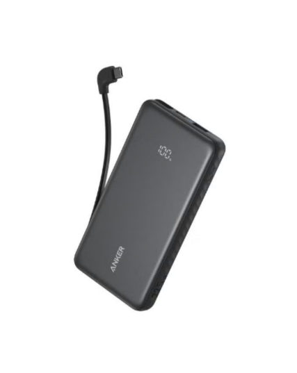 Anker Zolo Power Bank 10000mAh 22.5W Built-In USB-C Cable - A110DH11 - Black
