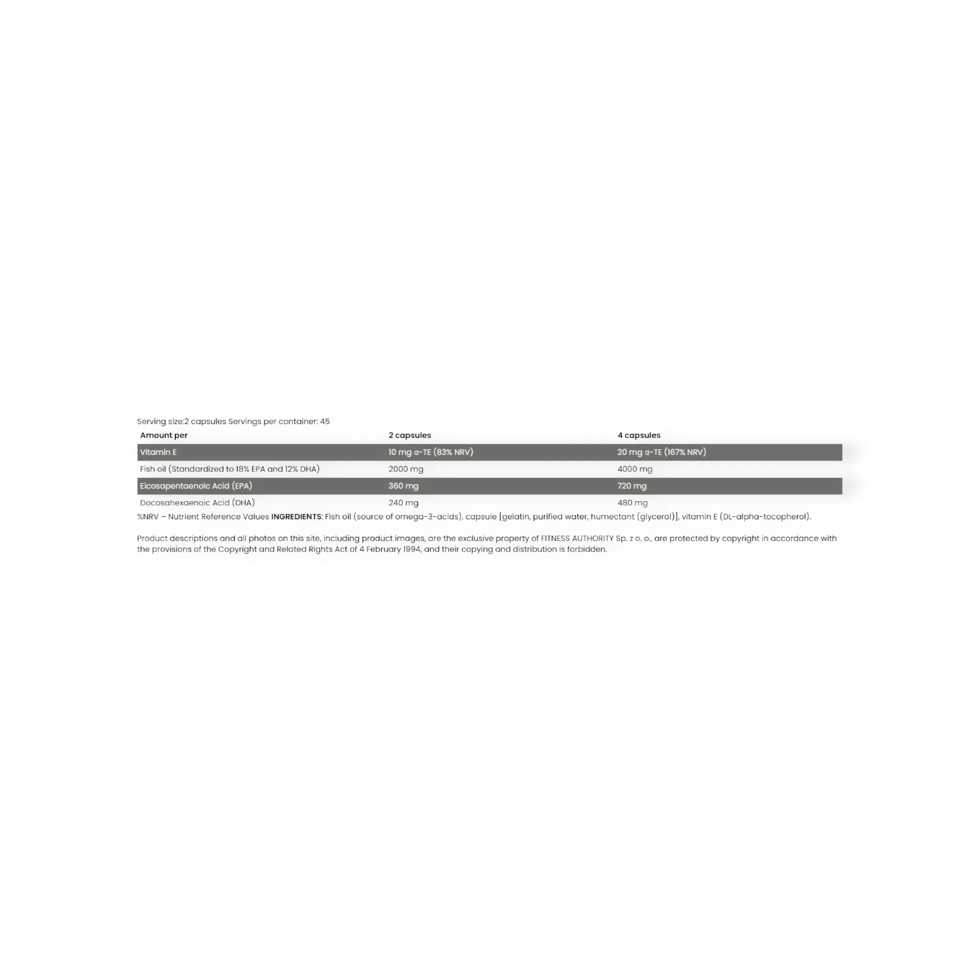 FA Omega 3 2000 126 g