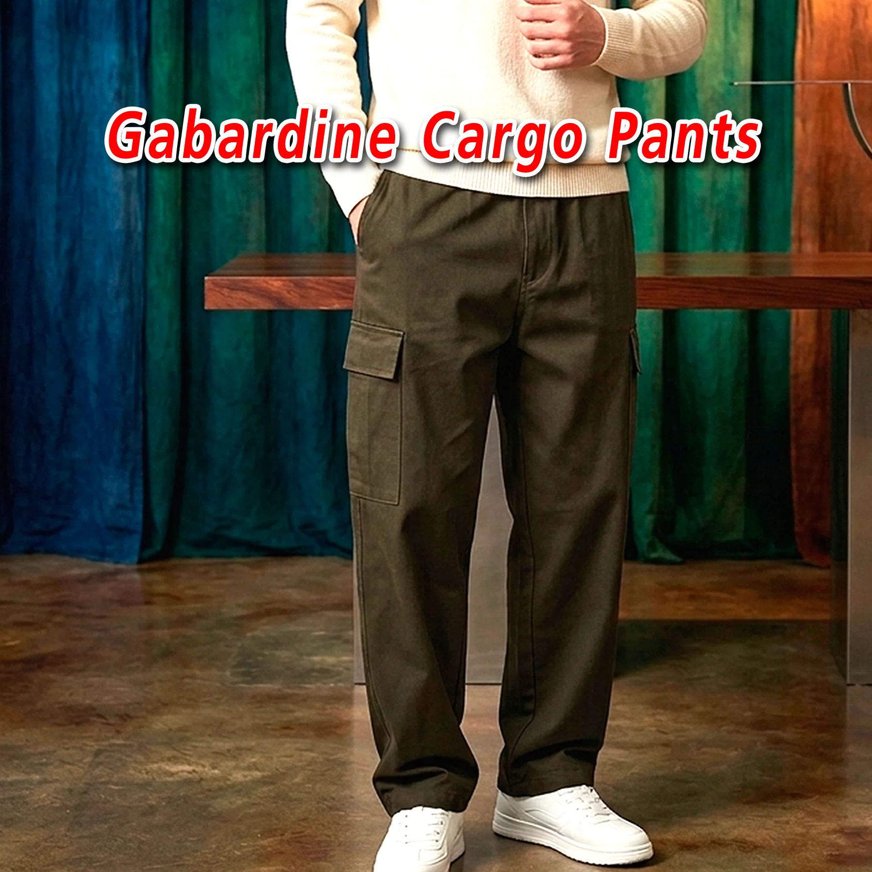 Gabardine Cargo Pants