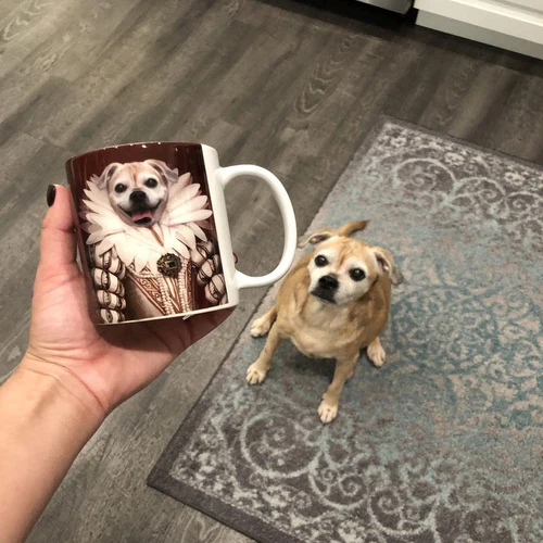 queen custom pet portrait mug
