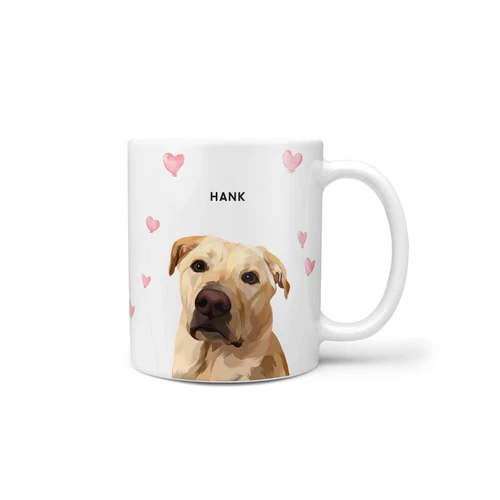 Valentines Pet Portrait Mug