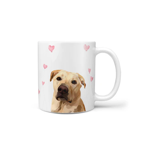 Valentines Pet Portrait Mug
