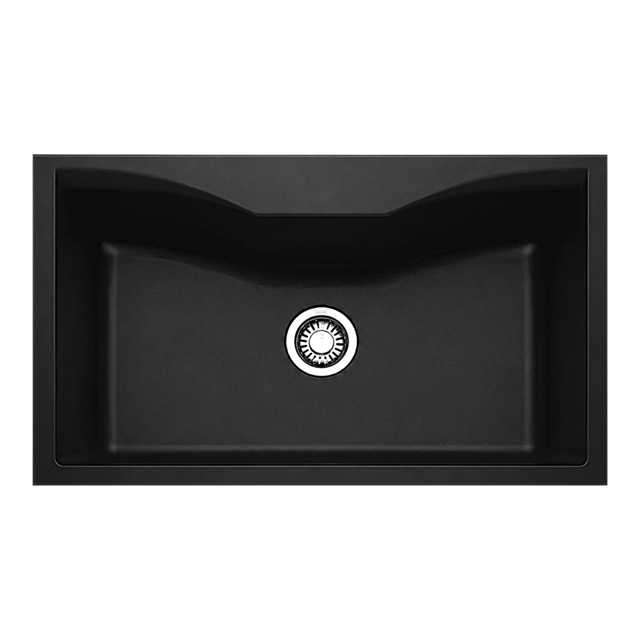 SAN PEDRO "LUCCA" GRANITE COMPOSITE KITCHEN SINK 70 CM - MATTE BLACK