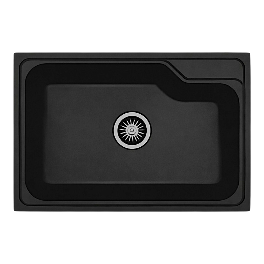 ​SAN PEDRO "SIERRA" GRANITE COMPOSITE KITCHEN SINK 73X45 CM - MATTE BLACK