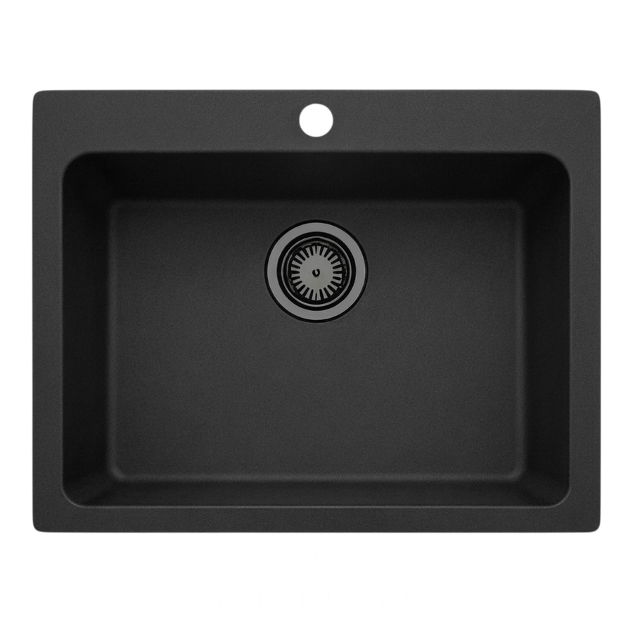 SAN PEDRO "PRISM" GRANITE COMPOSITE KITCHEN SINK 60X50 CM - MATTE BLACK