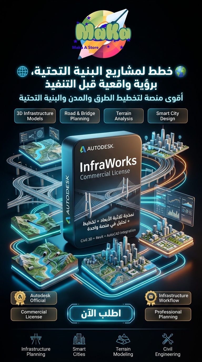 اشتراك سنوي InfraWorks  – النسخة التجارية 