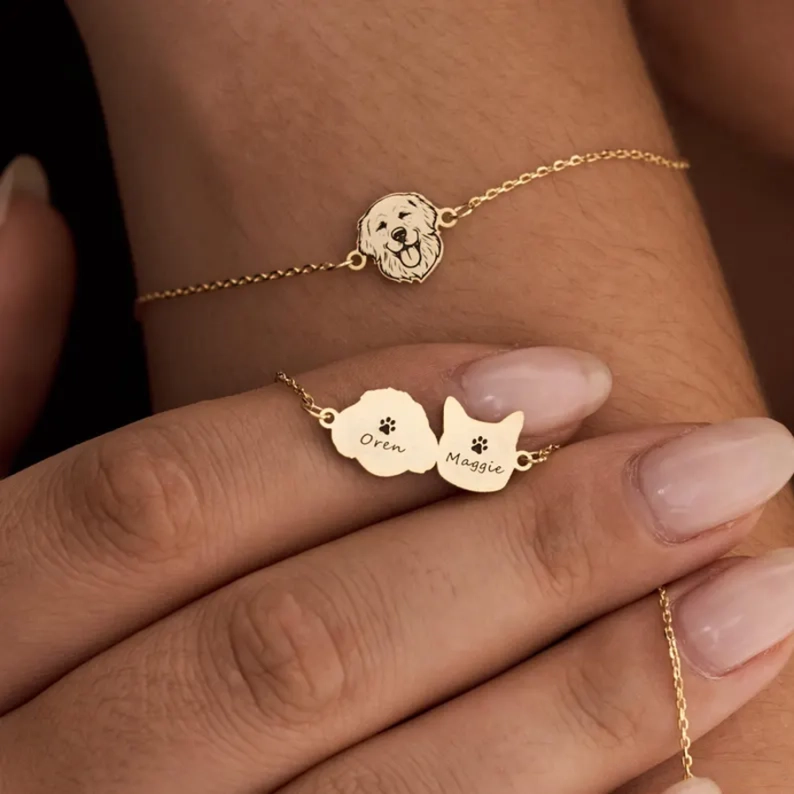 Engraved Pet Portrait bracelet
