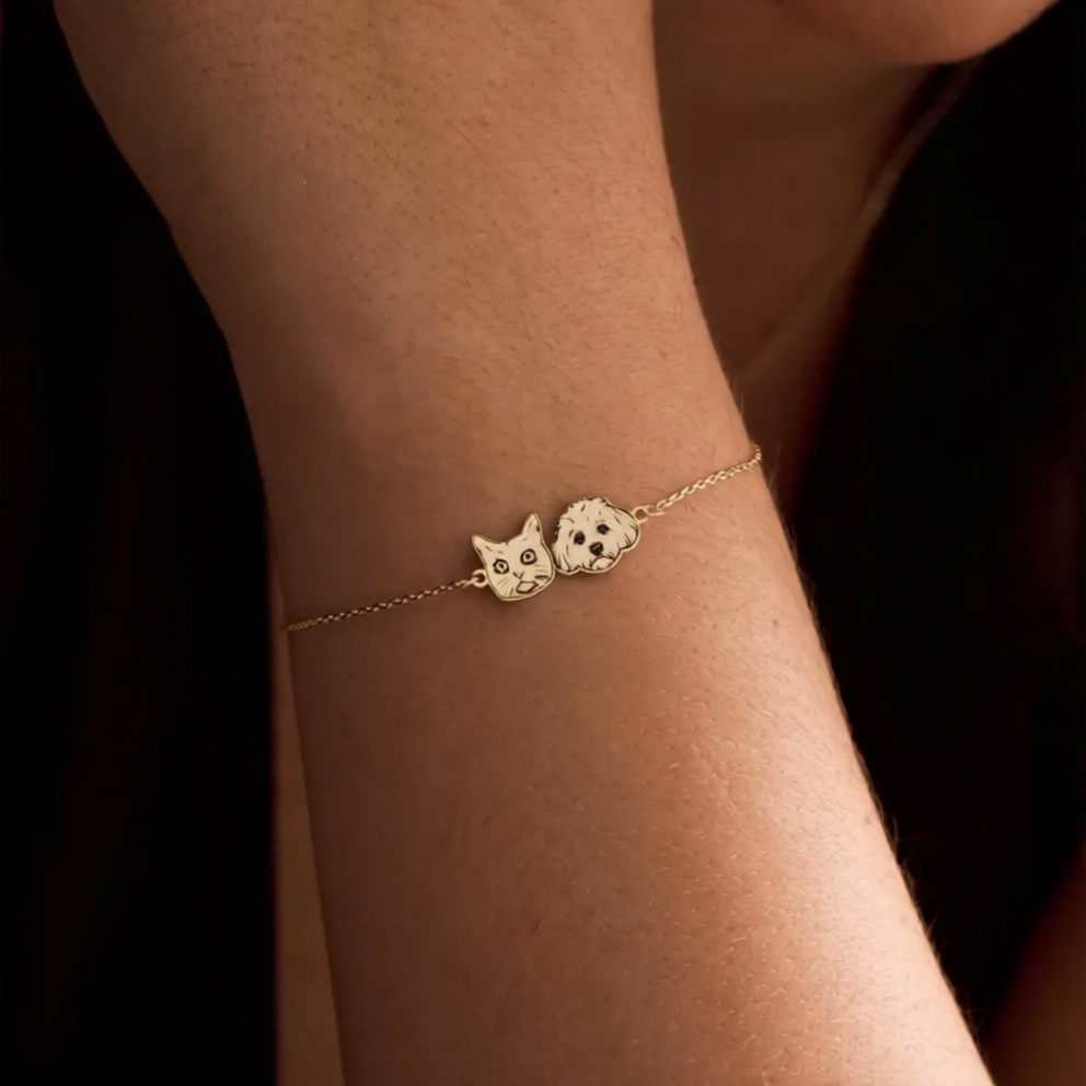 Engraved Pet Portrait bracelet