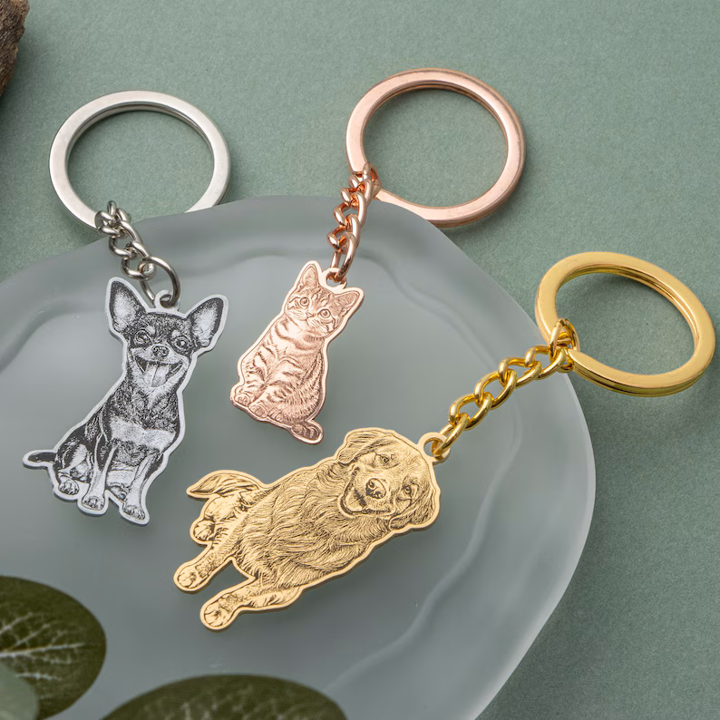 Custom Pet Photo Keychain