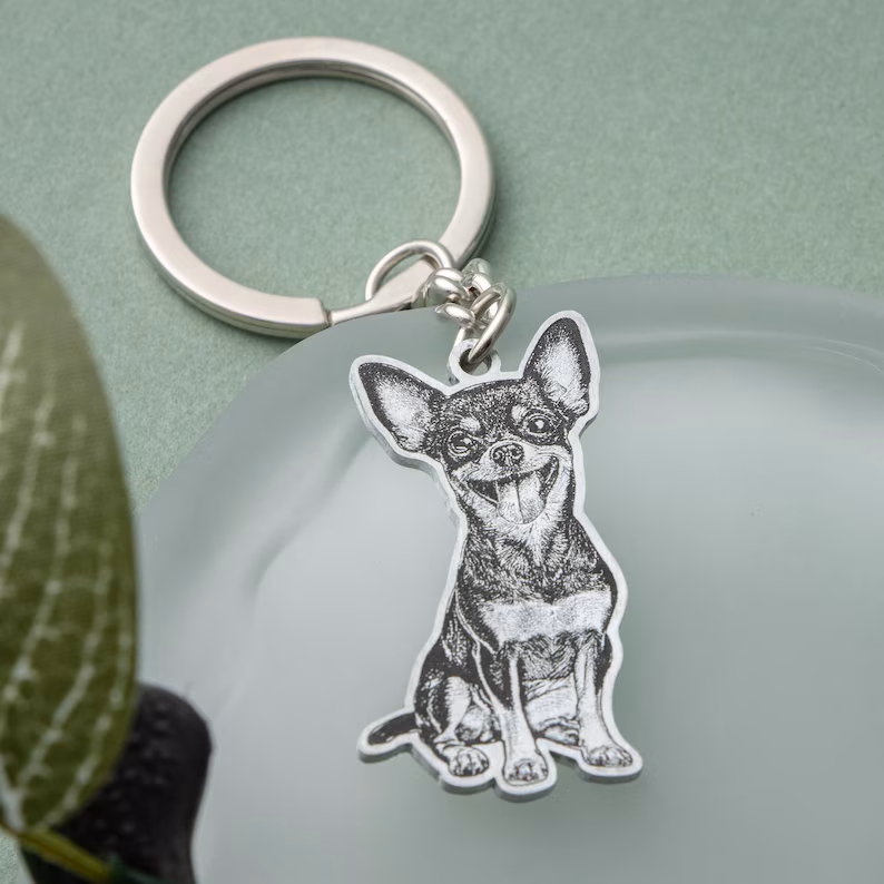 Custom Pet Photo Keychain