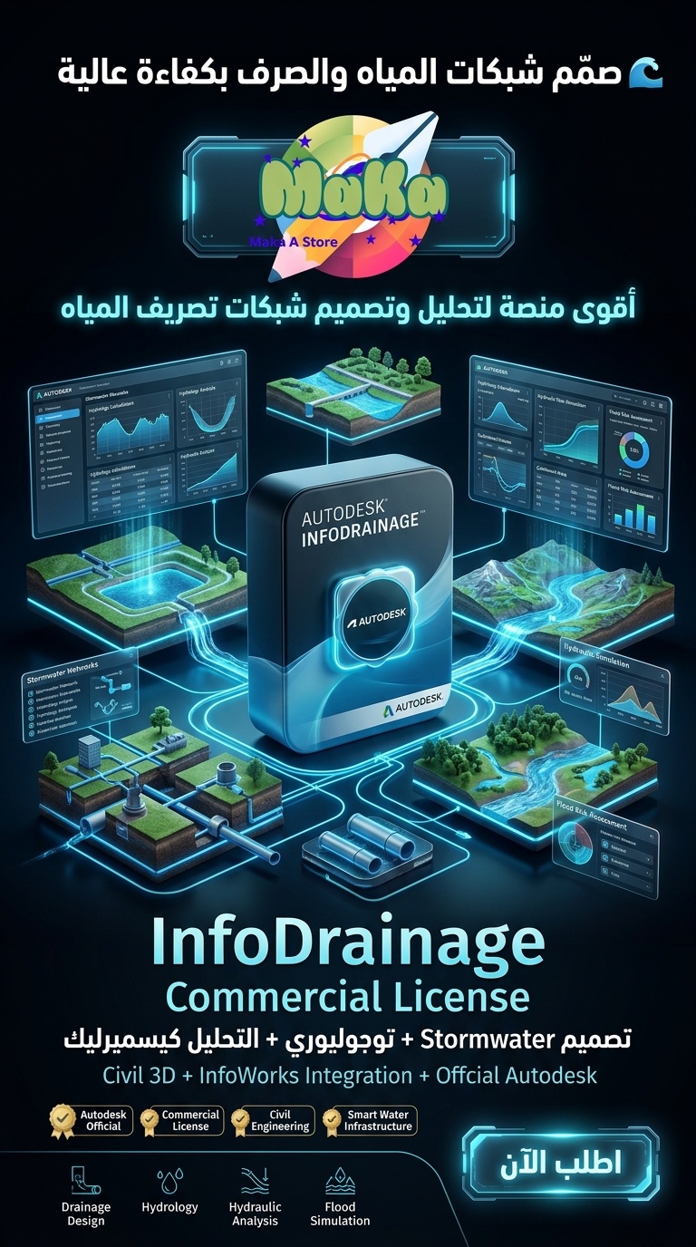 اشتراك سنوي InfoDrainage– النسخة التجارية 