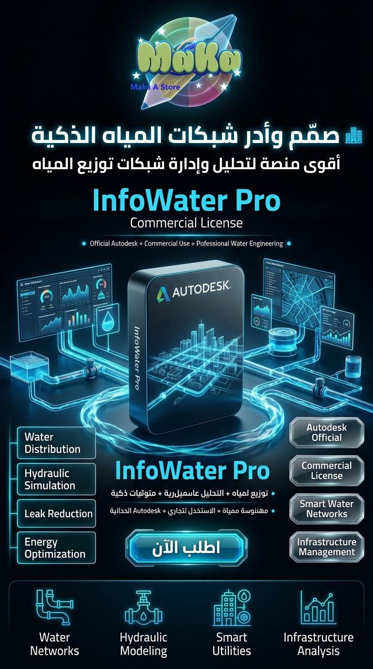اشتراك سنوي InfoWater Pro– النسخة التجارية 