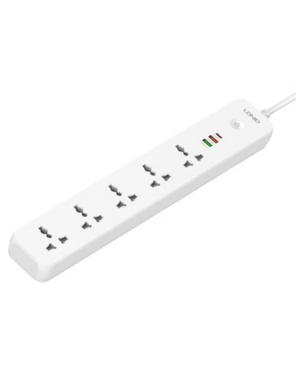 LDNIO SC5319 2500W Power Socket with 5 Outlets & 38W Fast Charging