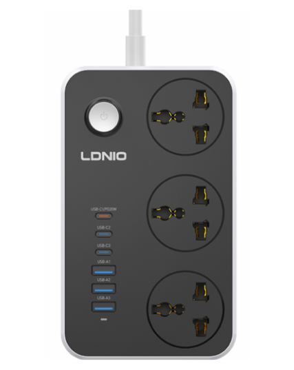 LDNIO SC3604C 2500W Universal Power Socket with 20W USB-C Fast Charging