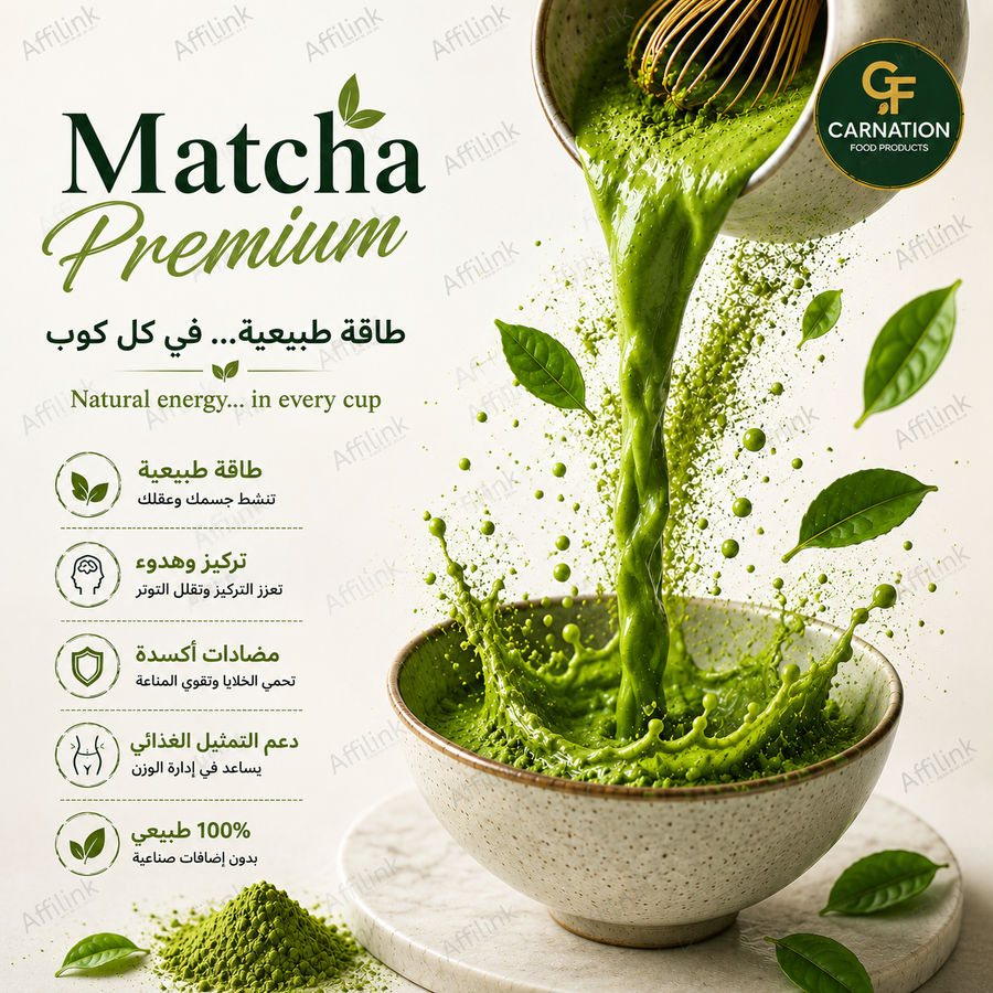 ماتشا بريميوم اليابانية – انتعاش طبيعي ونكهة غنية في كل كوب