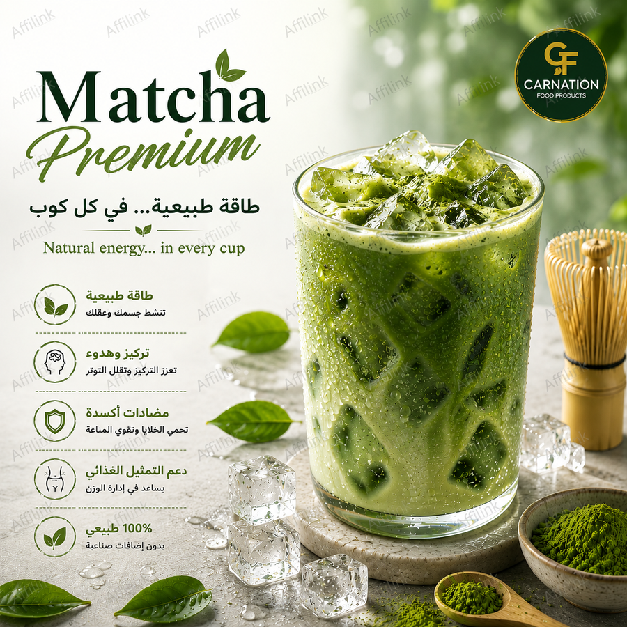 ماتشا بريميوم اليابانية – انتعاش طبيعي ونكهة غنية في كل كوب