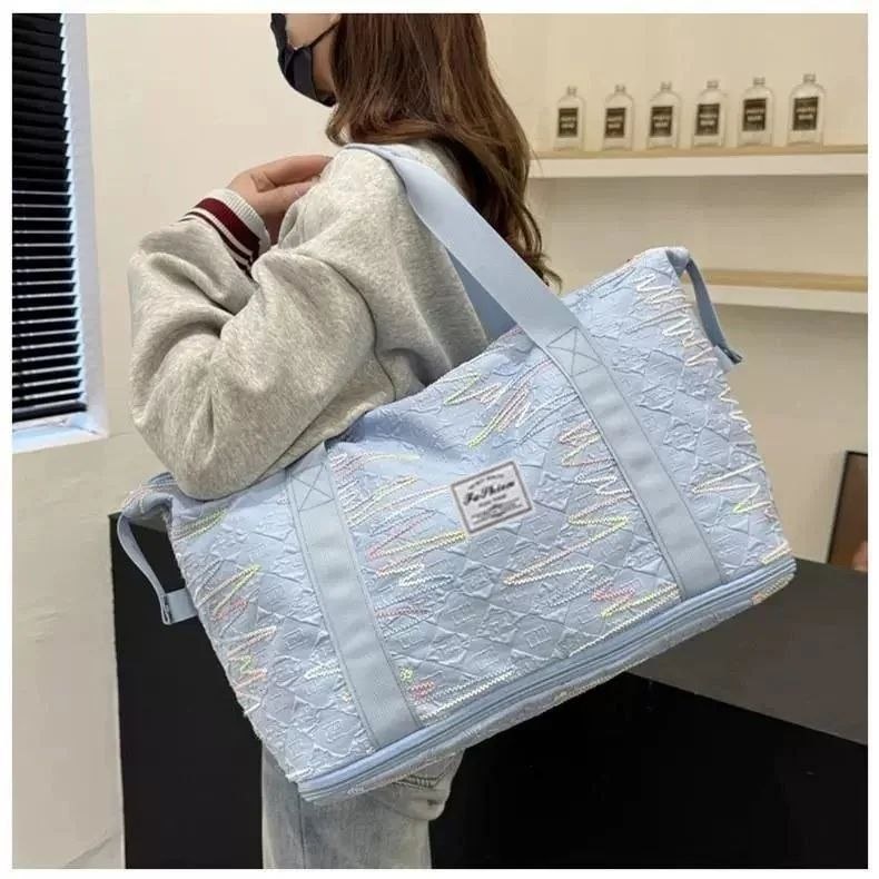 شنطة سفر ورحلات قماش مطرزة - قابلة للتوسيع (Tote Bag) | Demand & Beyond