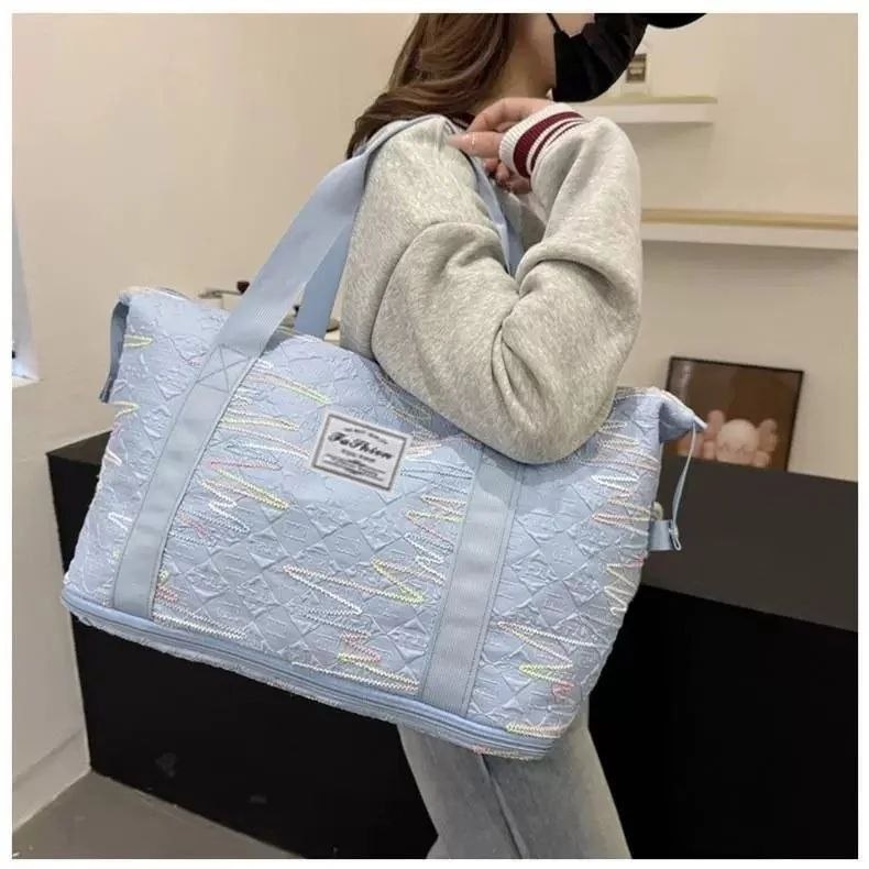 شنطة سفر ورحلات قماش مطرزة - قابلة للتوسيع (Tote Bag) | Demand & Beyond