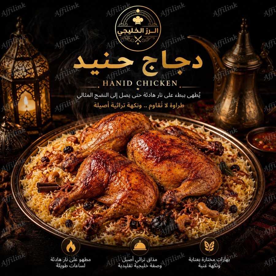 دجاج الحنيد اليمني – مطهو على مهل بطعم أصيل