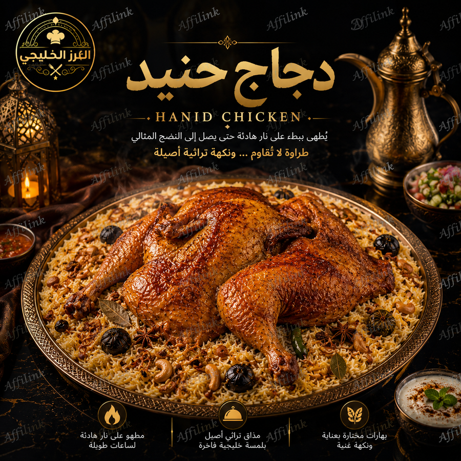 دجاج الحنيد اليمني – مطهو على مهل بطعم أصيل
