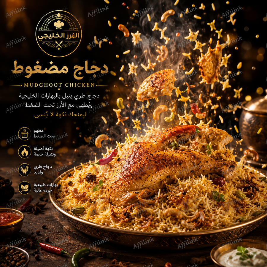 دجاج مضغوط بطعم أصيل