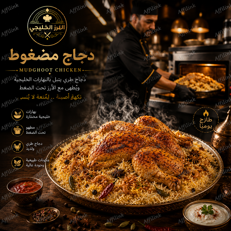 دجاج مضغوط بطعم أصيل