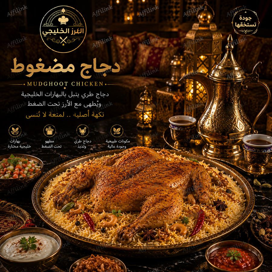 دجاج مضغوط بطعم أصيل