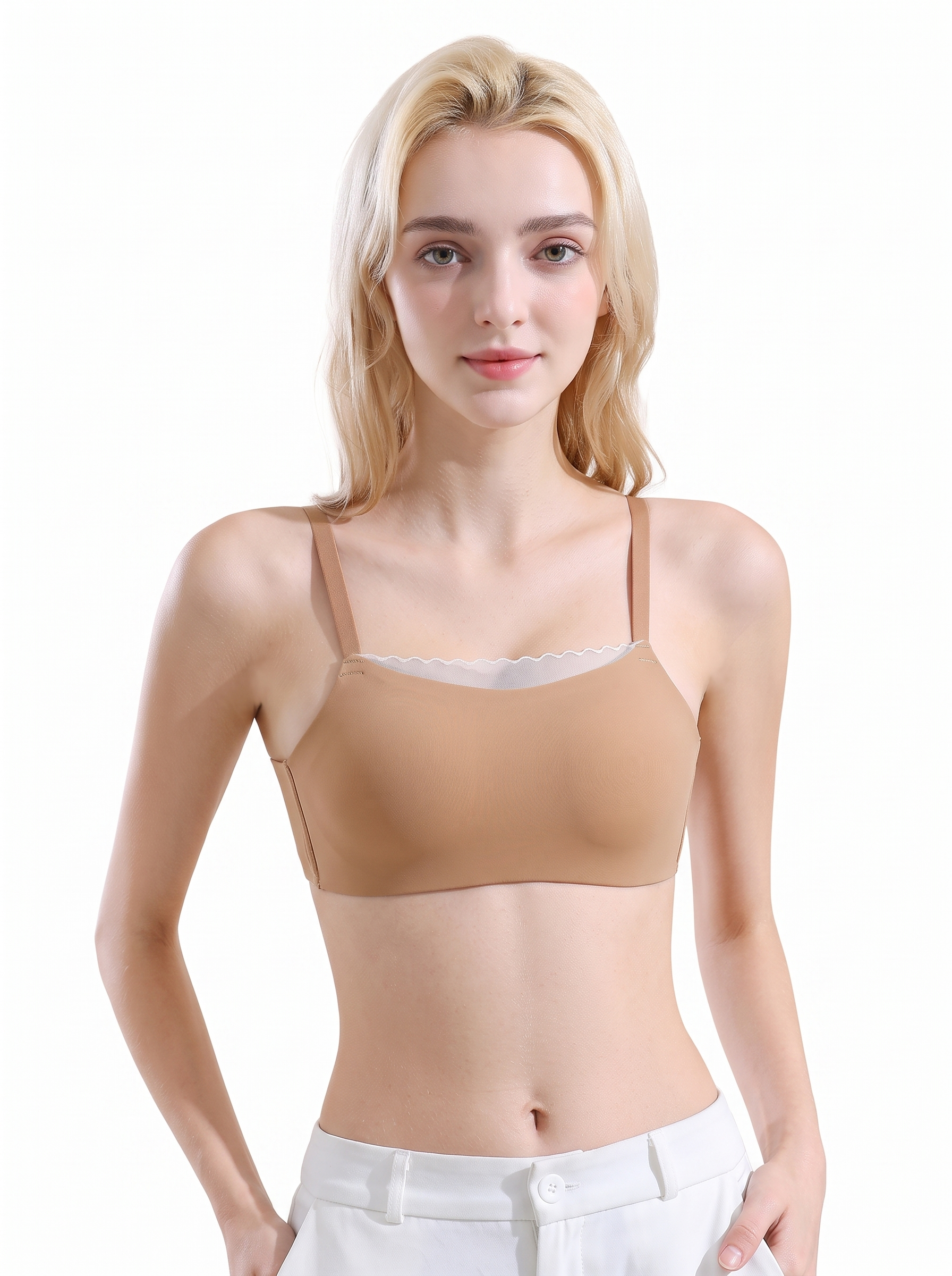Seamless Scalloped Edge Comfort Bra