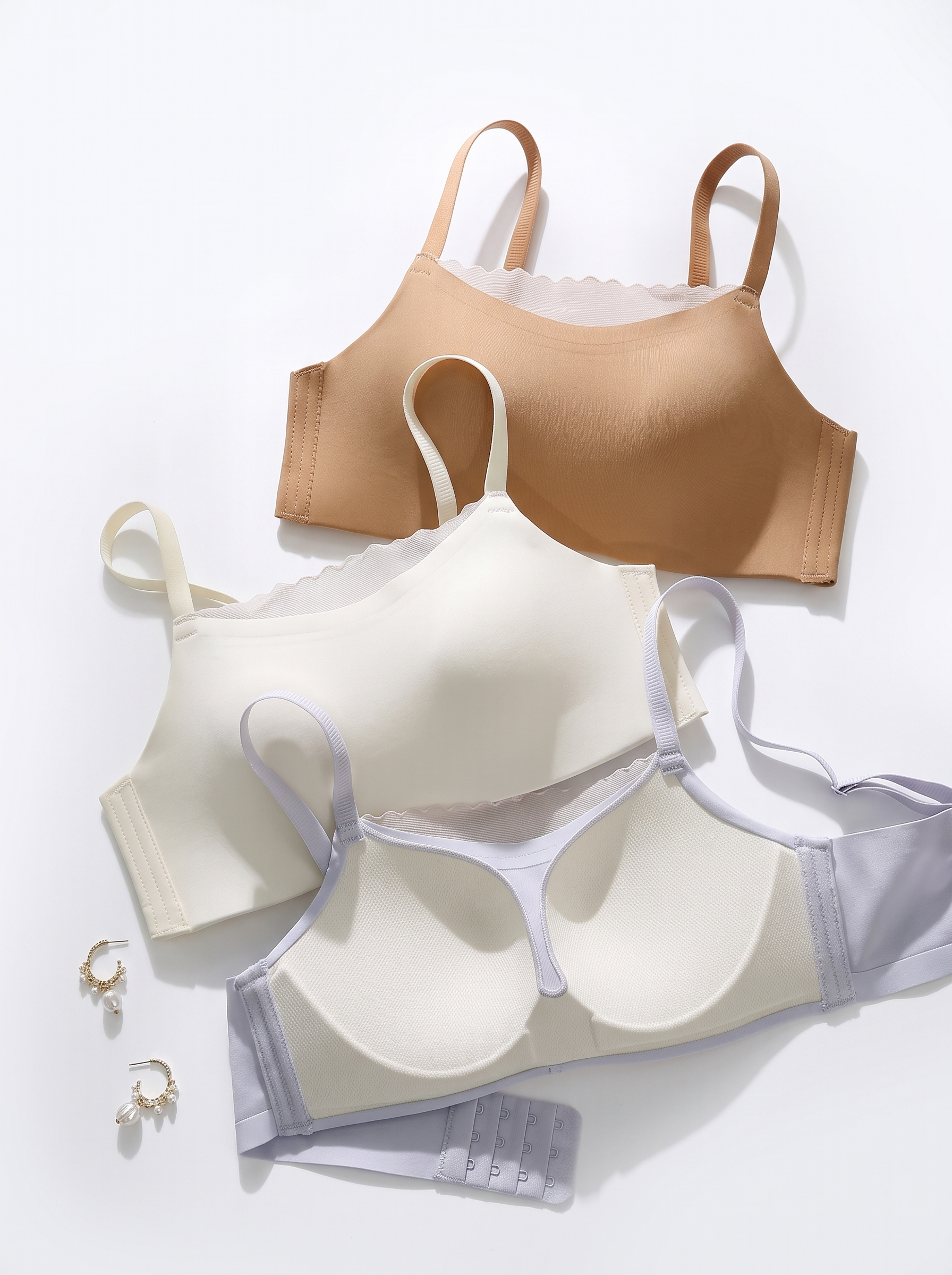 Seamless Scalloped Edge Comfort Bra
