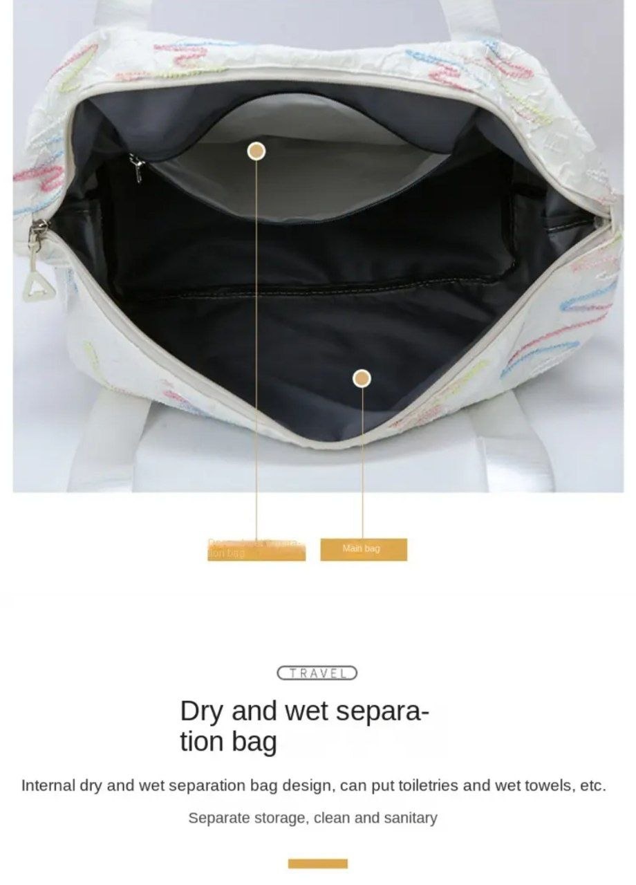 شنطة سفر ورحلات قماش مطرزة - قابلة للتوسيع (Tote Bag) | Demand & Beyond