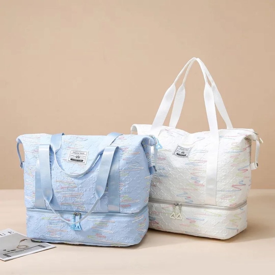 شنطة سفر ورحلات قماش مطرزة - قابلة للتوسيع (Tote Bag) | Demand & Beyond