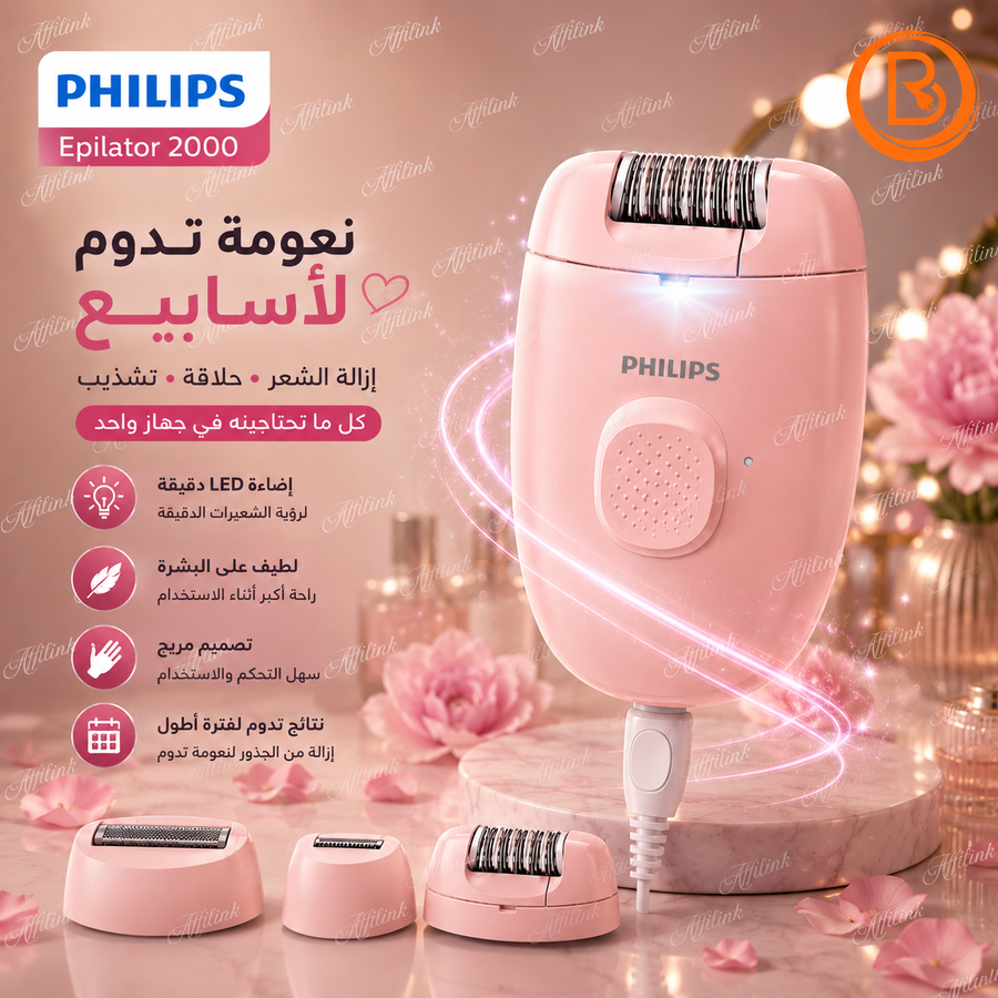 آلة إزالة الشعر فيليبس 2000 للسيدات