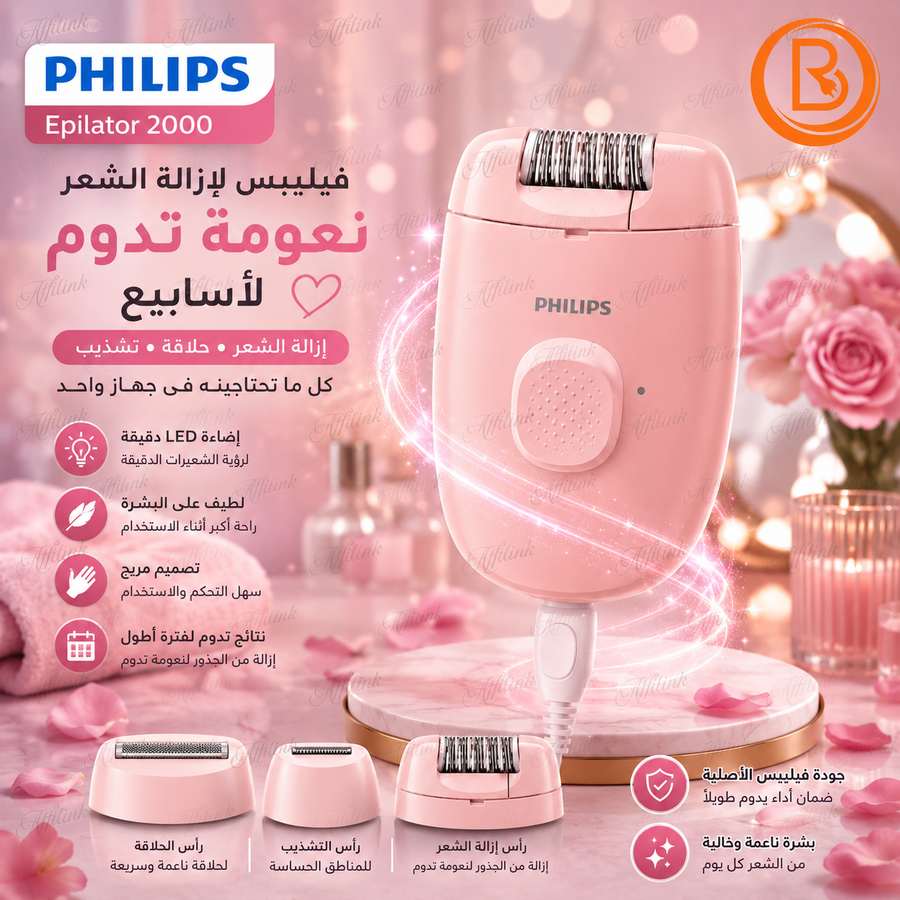 آلة إزالة الشعر فيليبس 2000 للسيدات