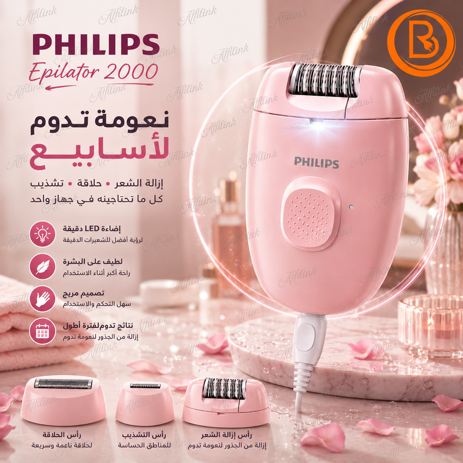 آلة إزالة الشعر فيليبس 2000 للسيدات