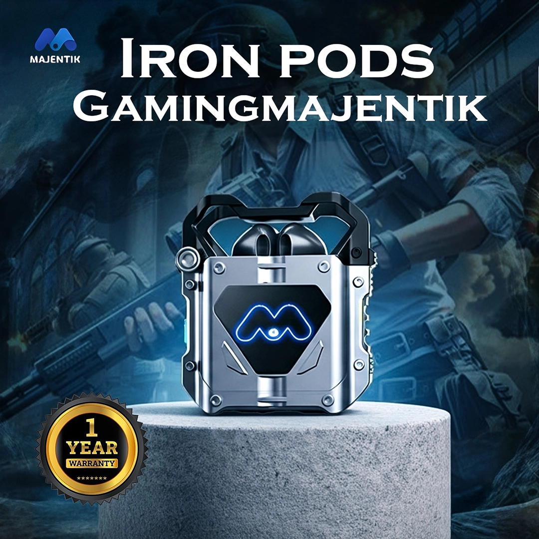 سماعة ألعاب Iron Pods بصوت محيطي  (Low Latency)