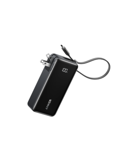 Anker A1637 3-in-1 Power Bank with Built-In USB-C Cable & 30W Fast Charging