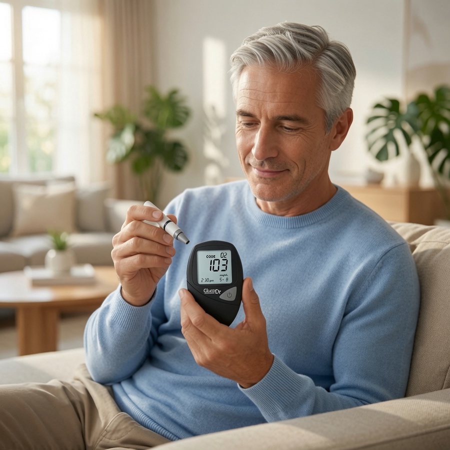 جهاز قياس السكر Gluco Dr Super Sensor الكوري + 25 شريط هدية