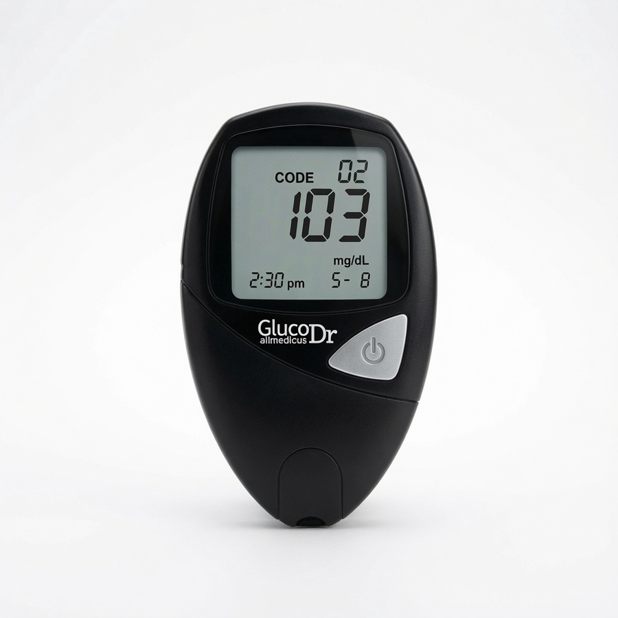 جهاز قياس السكر Gluco Dr Super Sensor الكوري + 25 شريط هدية