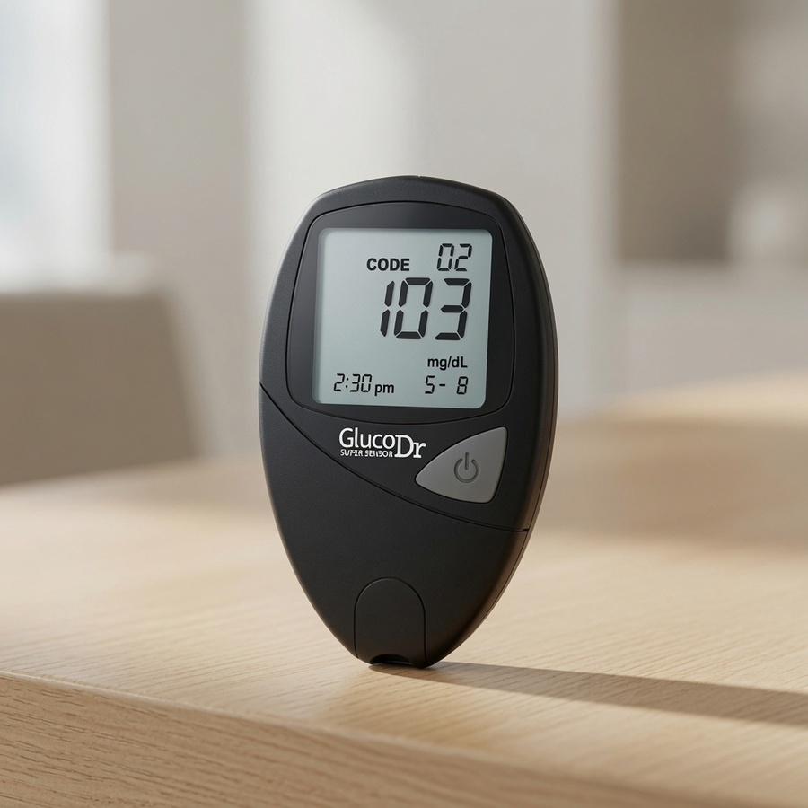 جهاز قياس السكر Gluco Dr Super Sensor الكوري + 25 شريط هدية