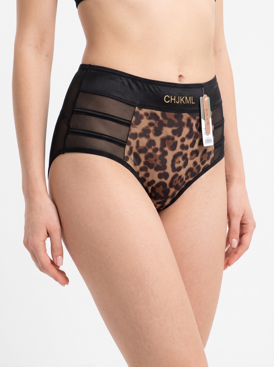 High Waisted Mesh Strappy Panties