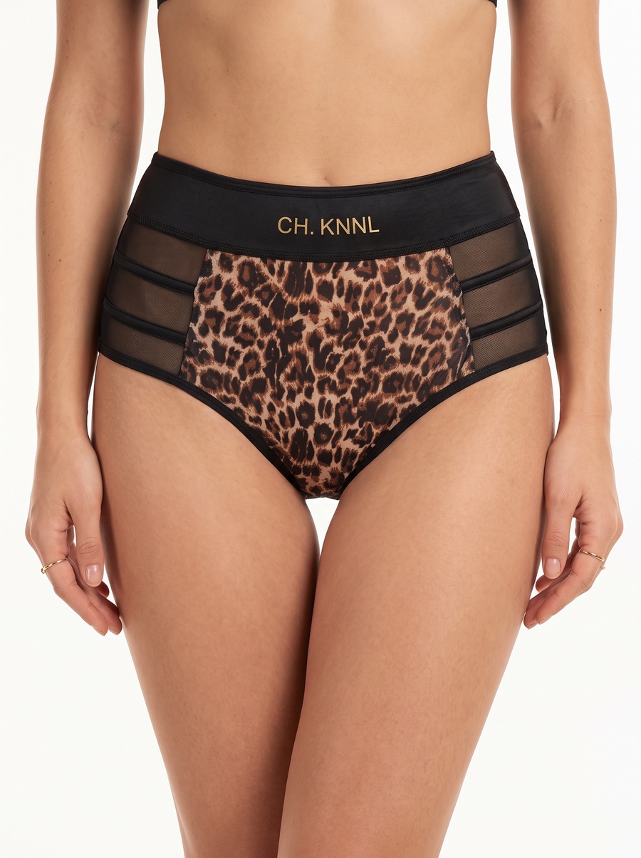 High Waisted Mesh Strappy Panties