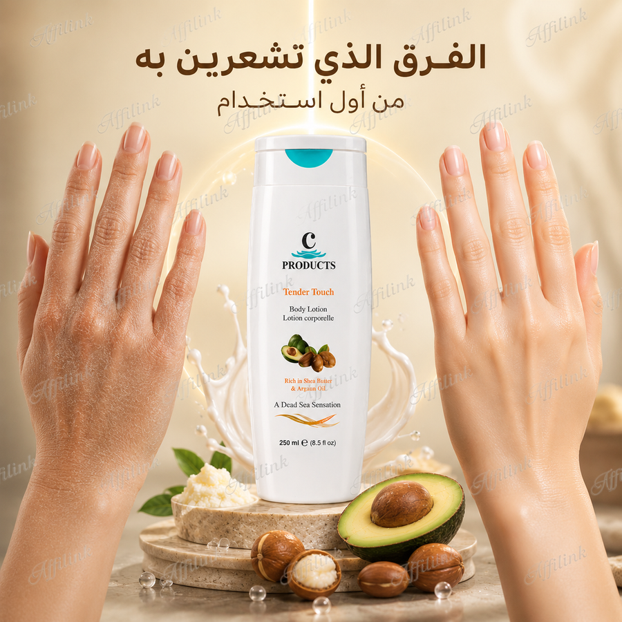 لوشن تندر تاتش للجسم بزبدة الشيا وزيت الأرجان