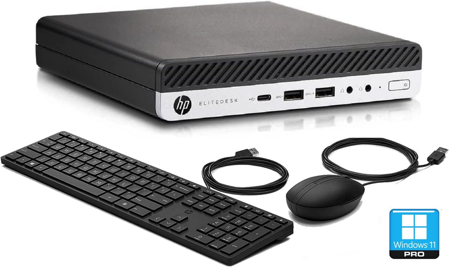 HP EliteDesk 800 G5 Mini High-Performance Desktop Intel Core i5-9500T 16GB RAM 512GB SSD Windows 11 Pro (Used)