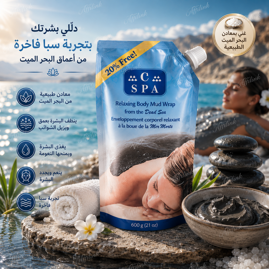 طين البحر الميت للجسم – لفائف الاسترخاء والعناية بالبشرة