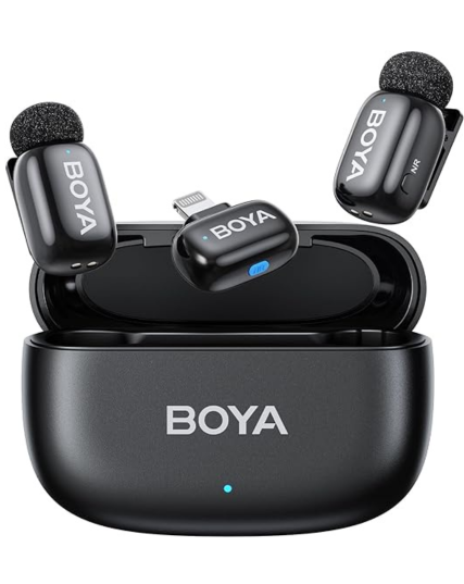 Boya Mini-15 Wireless Microphone for iPhone with MFi Certified Ligntning Interface