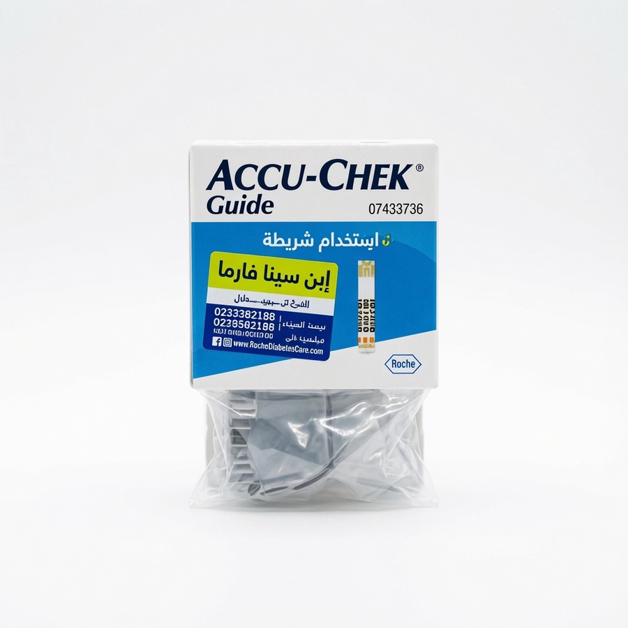 جهاز قياس السكر في الدم ACCU-CHEK GUIDE ME الألماني + 25 شريط