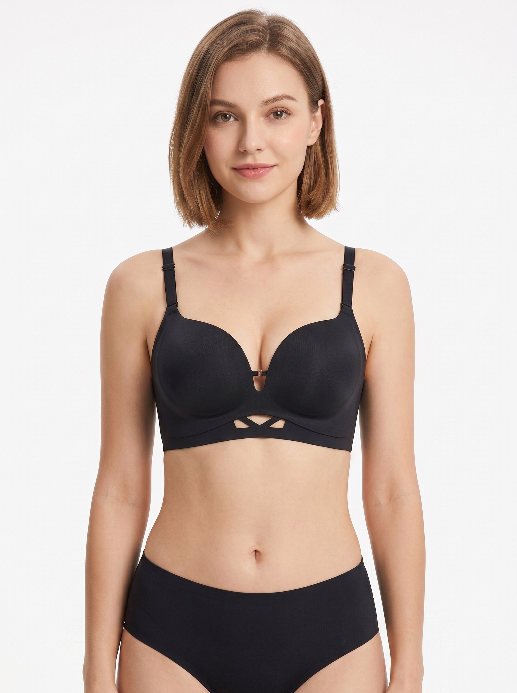 Seamless Laser Cut Plunge Bra