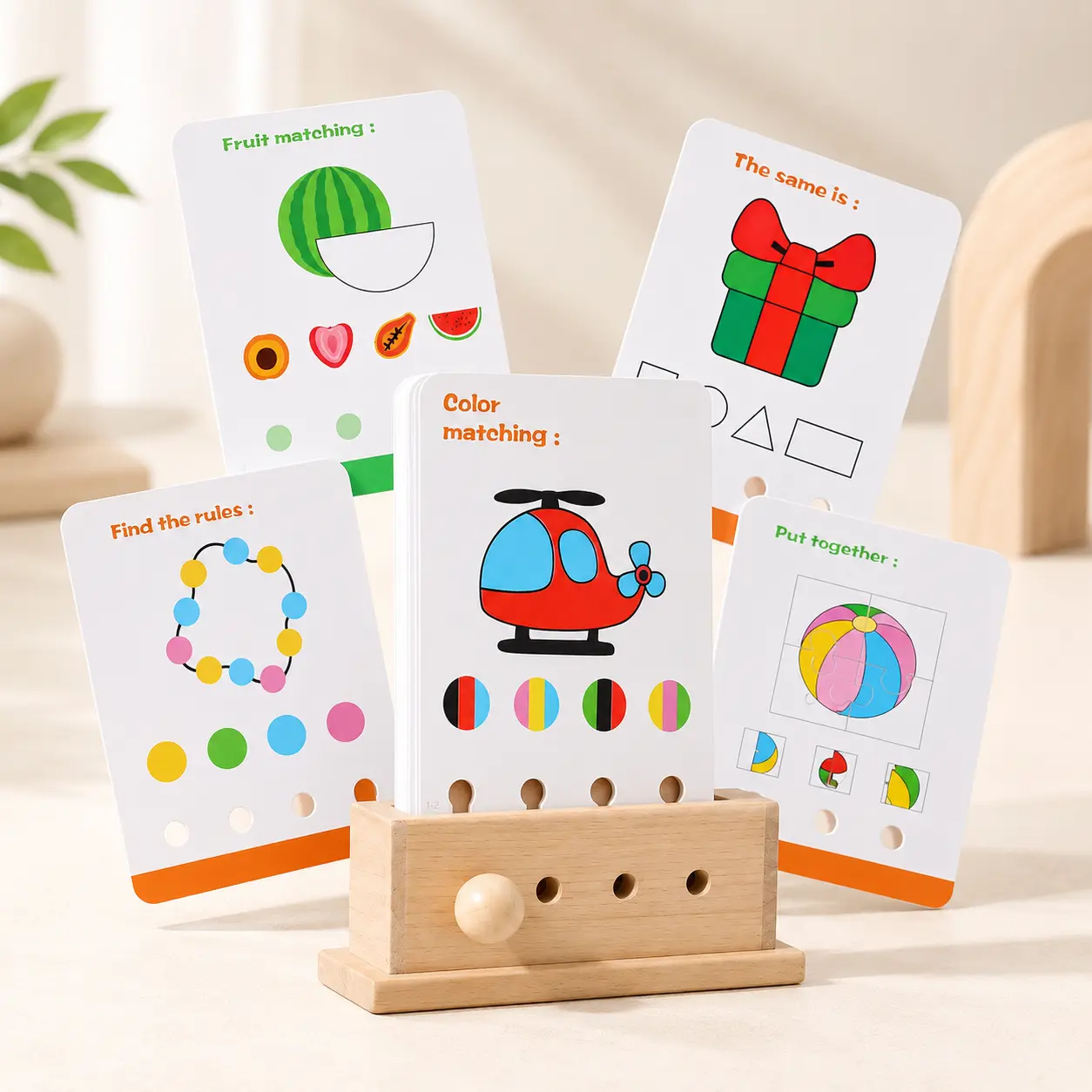 كروت التحدي والتفكير المنطقي | Wooden Logical Thinking Cards